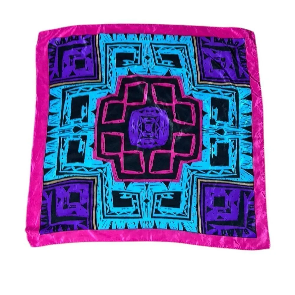 Vera‎ Neumann square scarf colorful artsy vibrant geometric bohemian funky